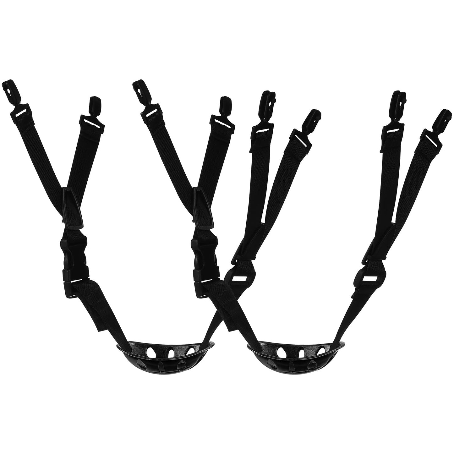 POPETPOP 2 Pcs Hard Hat Chin Strap - Universal Safety Helmet Strap with Adjustable Elastic Strap and Chin Cup for Construction Worker Hat and Bike Helmet Replacement