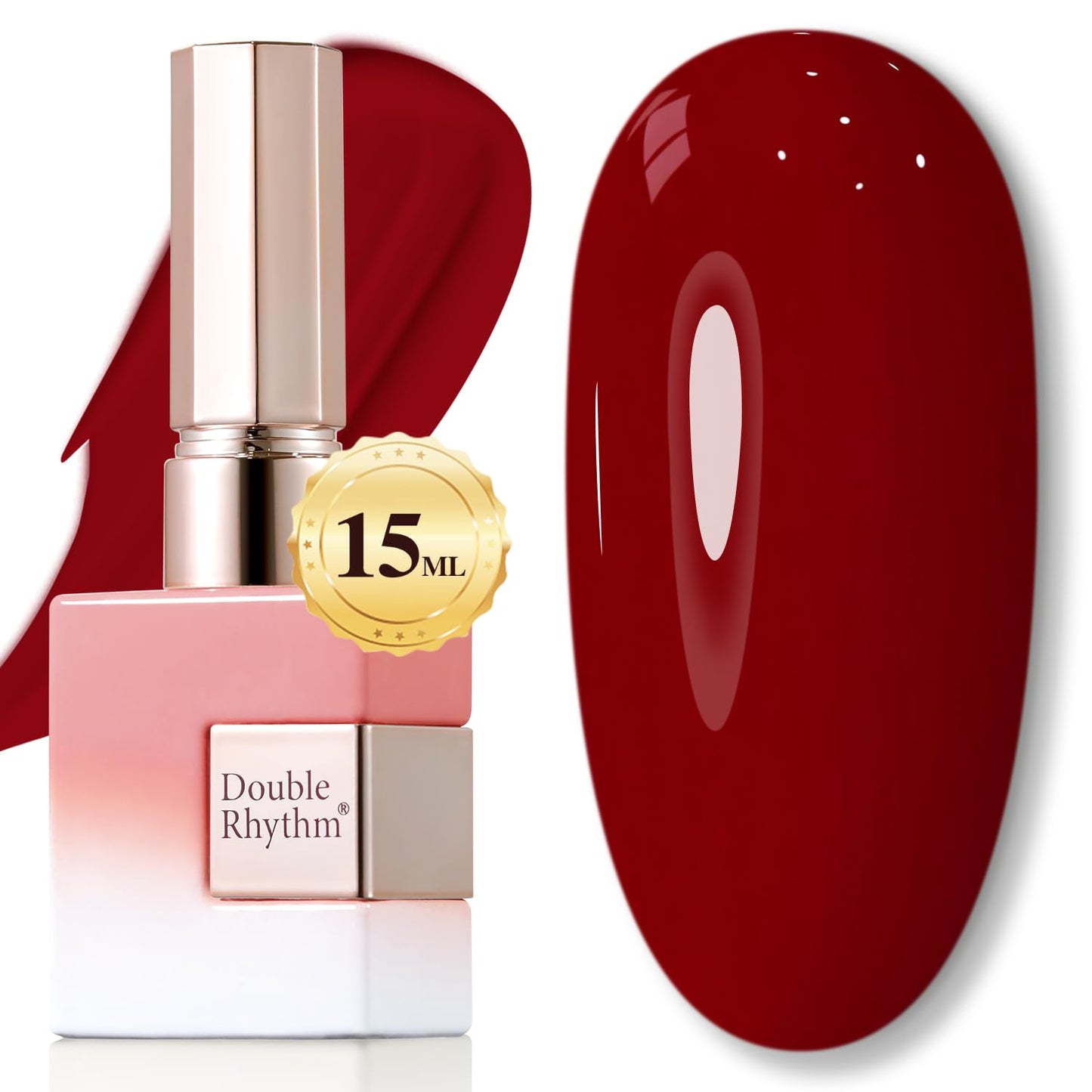 Gel Nail Polish - Double Rhythm 15ML Pearl White Soak Off for Art Manicure | DIY at Home