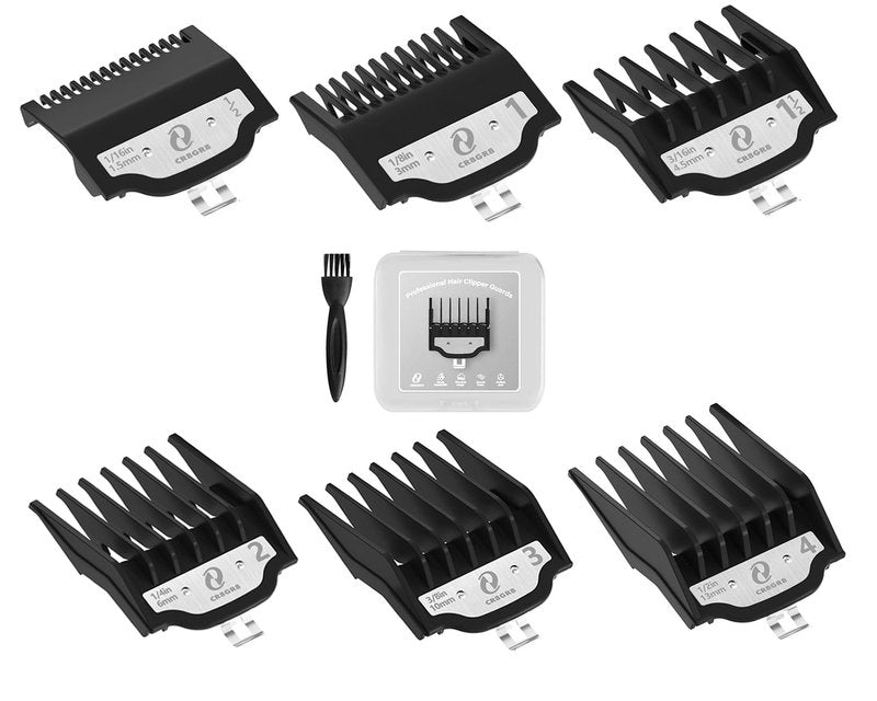 CR8GR8 for Wahl Clipper Guards Set, 10 Pcs Compatible with Wahl Guards for Clippers from 1/16" to 1", Universal Barber Guards with Metal Clip fits #31