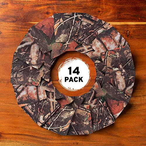 14-Pack Insulated Beer Can Cooler Sleeves - Natural Camo, HTV Friendly