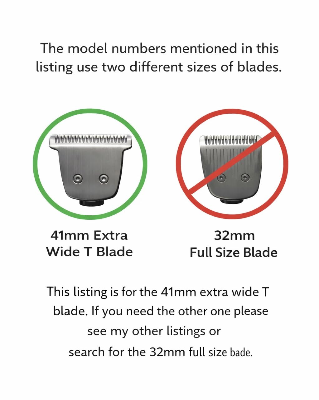 Replacement 41mm T Blade for Philips Norelco Multigroom Trimmer - Extra Wide Design with Oil Bottle