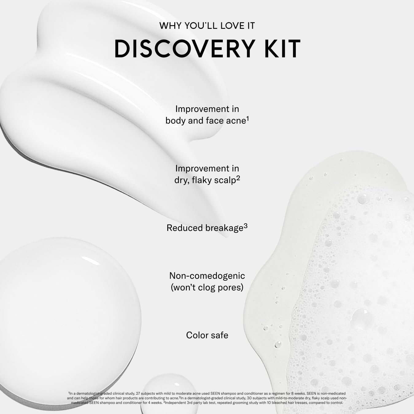 SEEN Discovery Kit - Fragrance Free - Non-Comedogenic Hair Set- Dermatologist-Developed - Safe for Sensitive, Eczema & Acne Prone Skin