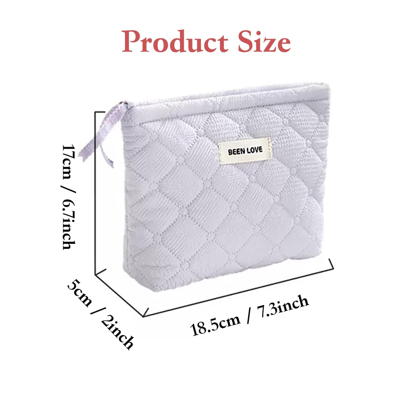 Duleylv Small Makeup Bag for Purse Portable Cosmetic Pouch Makeup Organizer Bag Small Makeup Pouch with Zipper for Women Purple