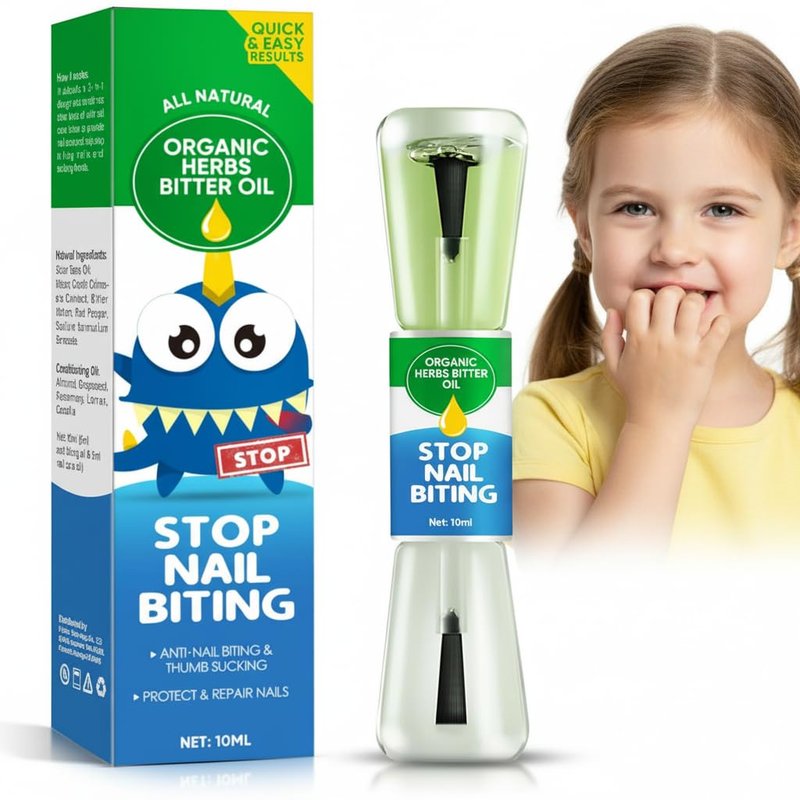 Nail Biting Treatment for Kids & Adults - 2-in-1 Prevention Solution | Discourages Biting & Thumb Sucking, 0.34 Fl Oz