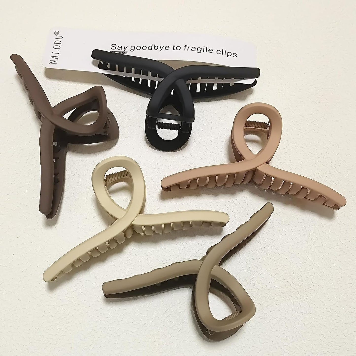 Extra Large Claw Clips - 5 Inch Jumbo No Slip Hair Clips for Thick Long Curly Hair | 2 Pack