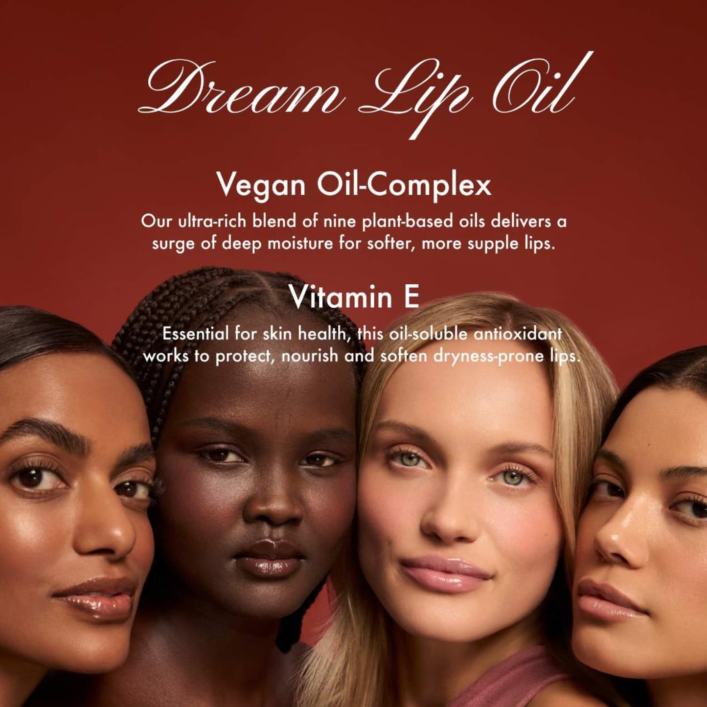 Dream Lip Oil - Hydrating Tinted Gloss with Skincare Benefits | Non-Sticky Formula for Long-Lasting Softness & Shine - Bare Sand (0.15 Oz)