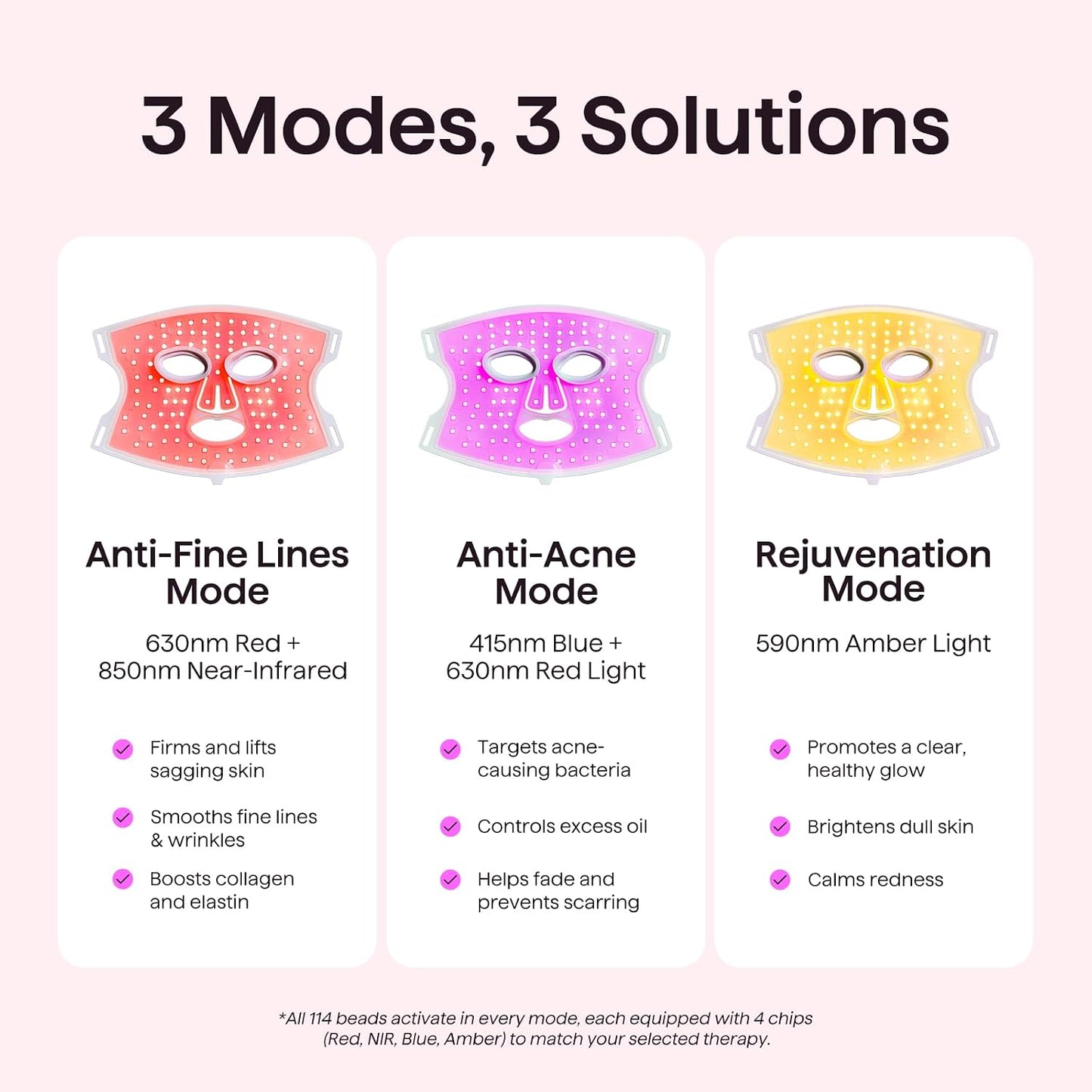 Red Light Therapy Mask for Face - LED Light Therapy for Anti-Fine Lines, Acne Treatment & Skin Rejuvenation | Multi-Color Options
