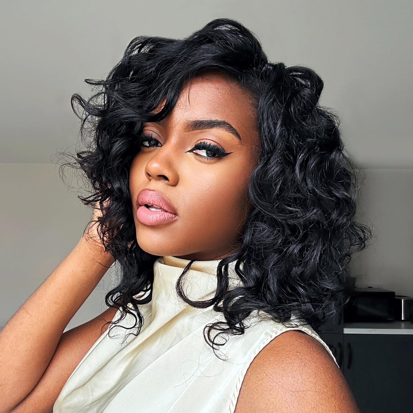 ToyoTress Ocean Wave Crochet Hair - 10 Inch Invisible Knotless Deep Curly Braiding Hair | Natural Color, 250G