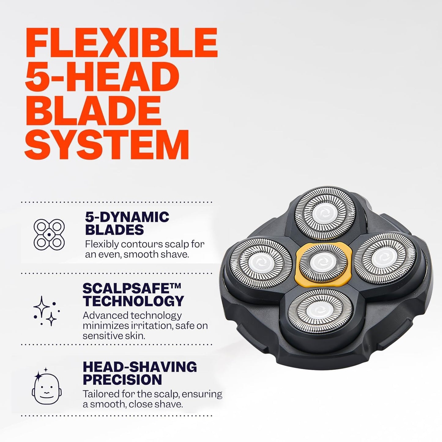 Pro Head Shaver Replacement Blades Compatible with MicroTouch Titanium Head Shaver,Precision Electric Shaving for Bald Men. (3 pack)