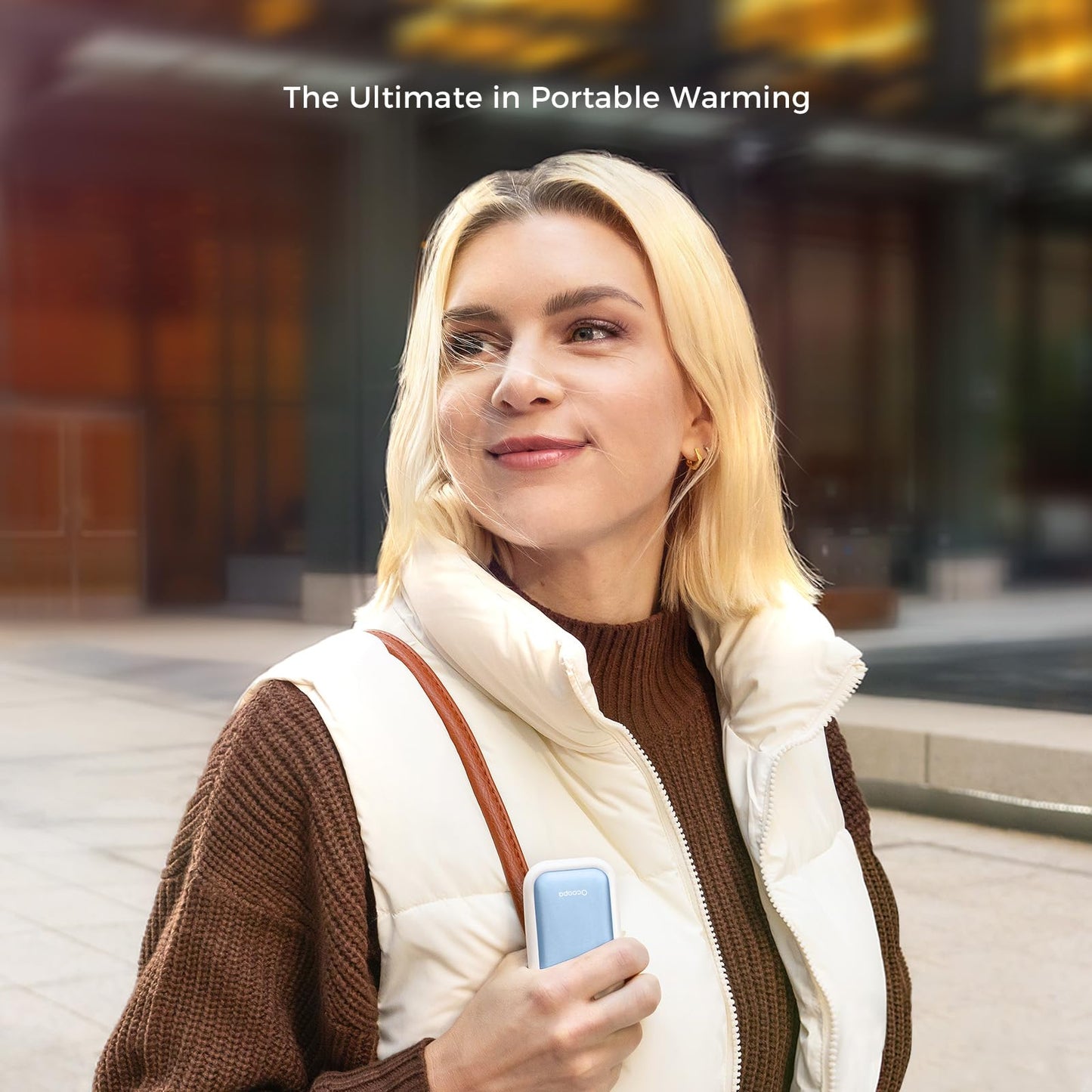 OCOOPA UT4 Young Rechargeable Hand Warmers 2 Pack, 0.6'' Slim Magnetic Design, Fits in Gloves & Pockets, UL Certified, Electric Hand Warmer, for Women, Winter Essentials