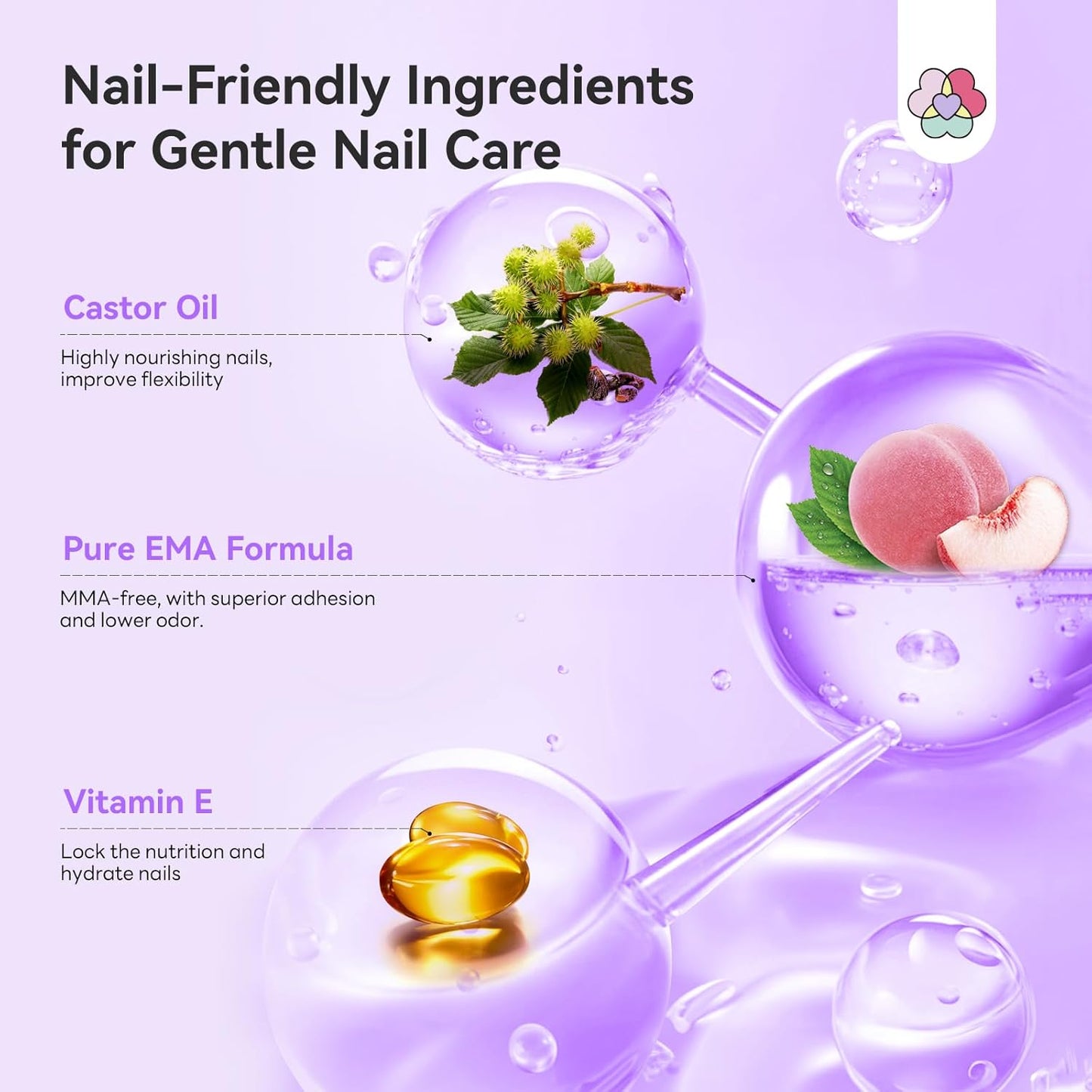 SAVILAND Pure EMA Monomer Acrylic Nail Liquid - Peach Scent, Non-Yellowing Formula | 240ml