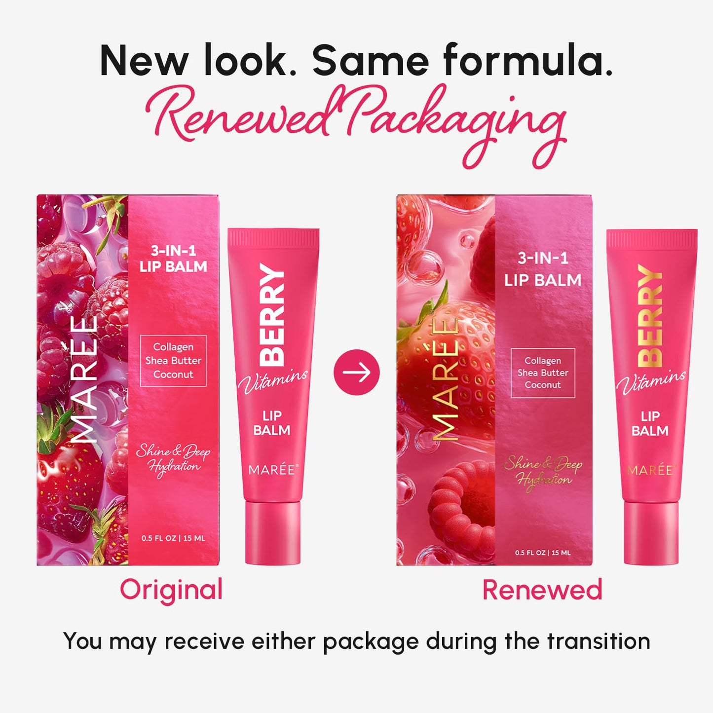 MAREE Lip Balm Hydrating – Lip Butter Moisturizer For Very Dry Lips – Balsamo Labial Hidratante de Labios