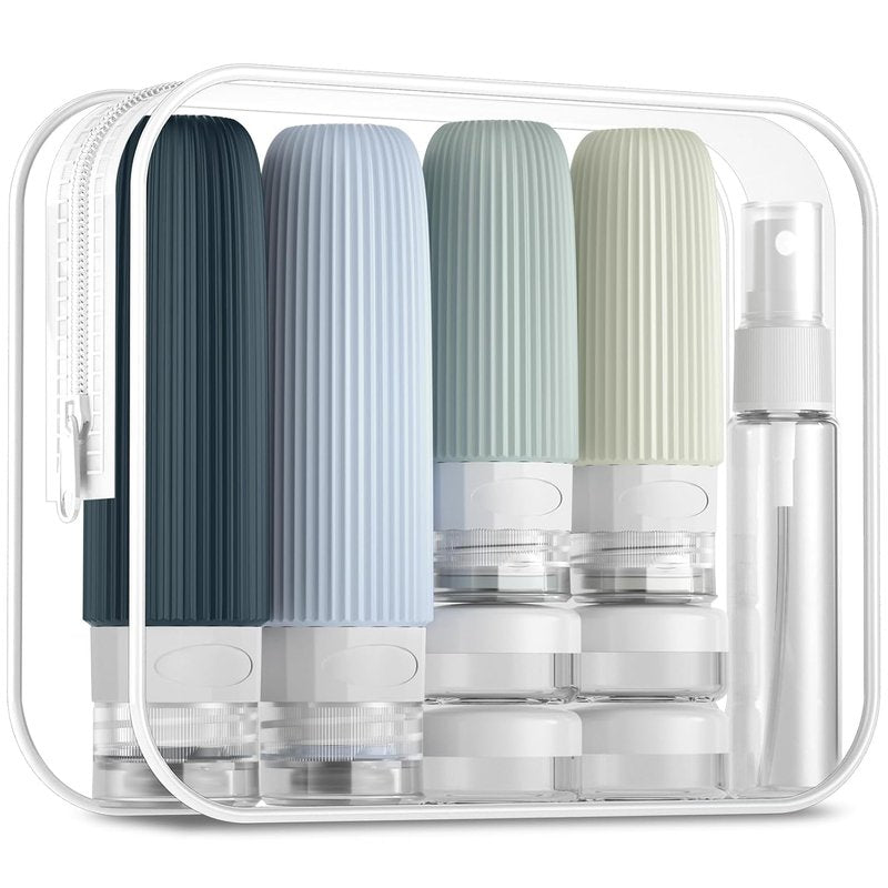 Travel Bottles Set - 16 Pack TSA Approved Leak Proof Silicone Containers for Toiletries | Refillable Travel Accessories