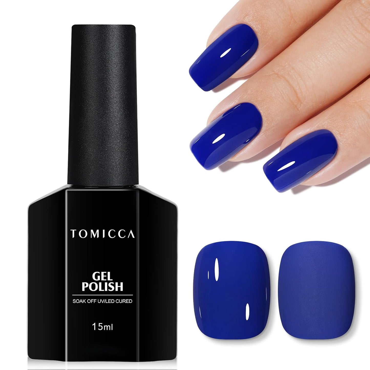 TOMICCA Gel Nail Polish - Dark Orange Autumn Winter Color | Long Lasting High Gloss Soak Off UV LED for DIY Manicure