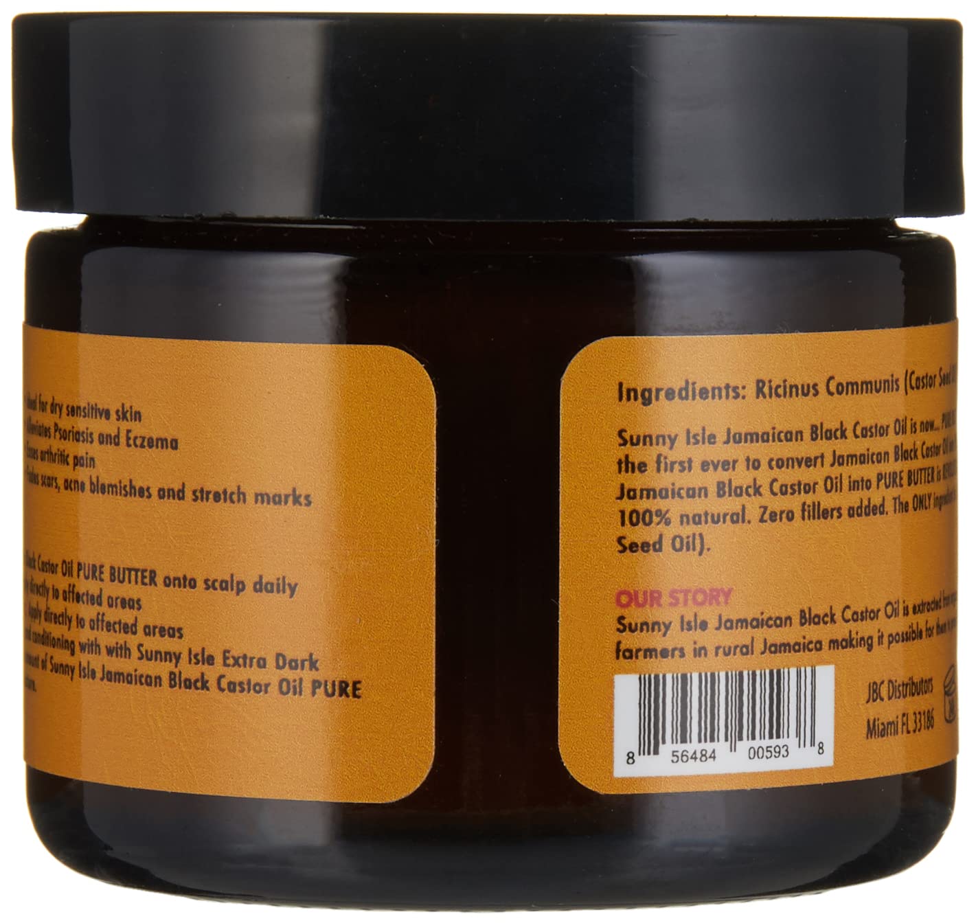 Jamaican Black Castor Oil Pure Butter - Nourishing Organic Moisturizer | 2 oz