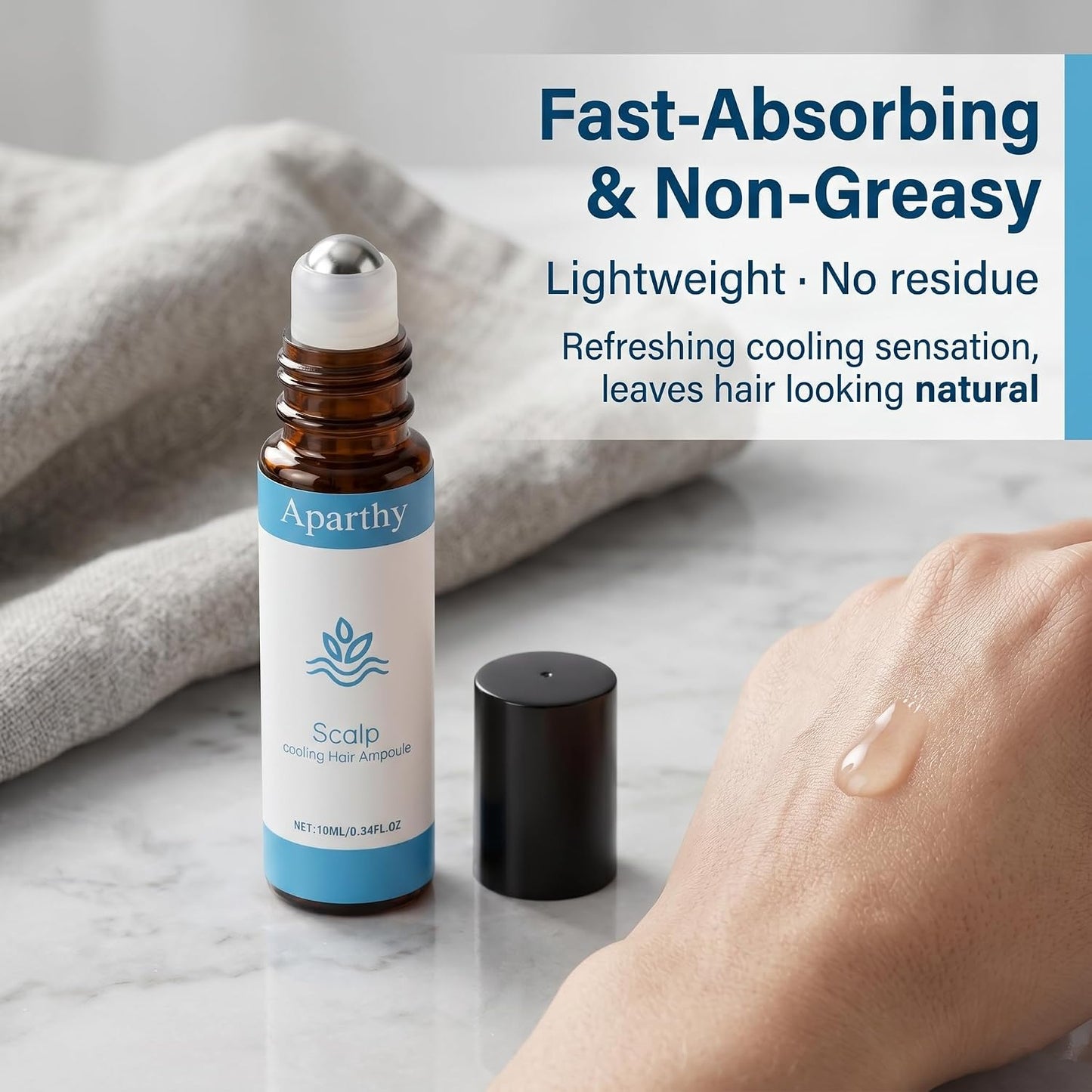 Aparthy Advanced Hair Growth Roll-On - 3% Rosemary & Ginger | Nourishes Scalp, Thicker & Stronger Hair, 2-Pack
