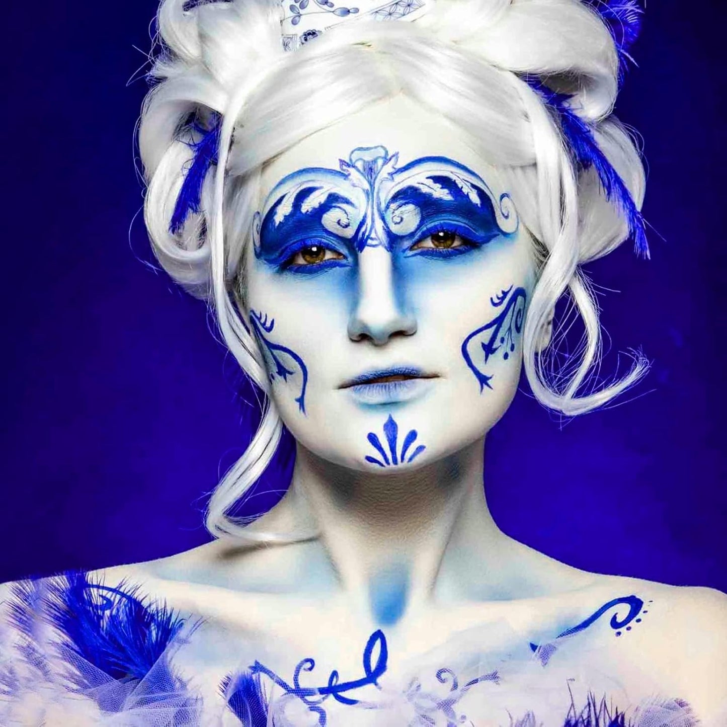 Royal Blue Eye Black Stick - Waterproof Face Paint for Sports & Halloween | Body Paint for Avatar & Alien Makeup
