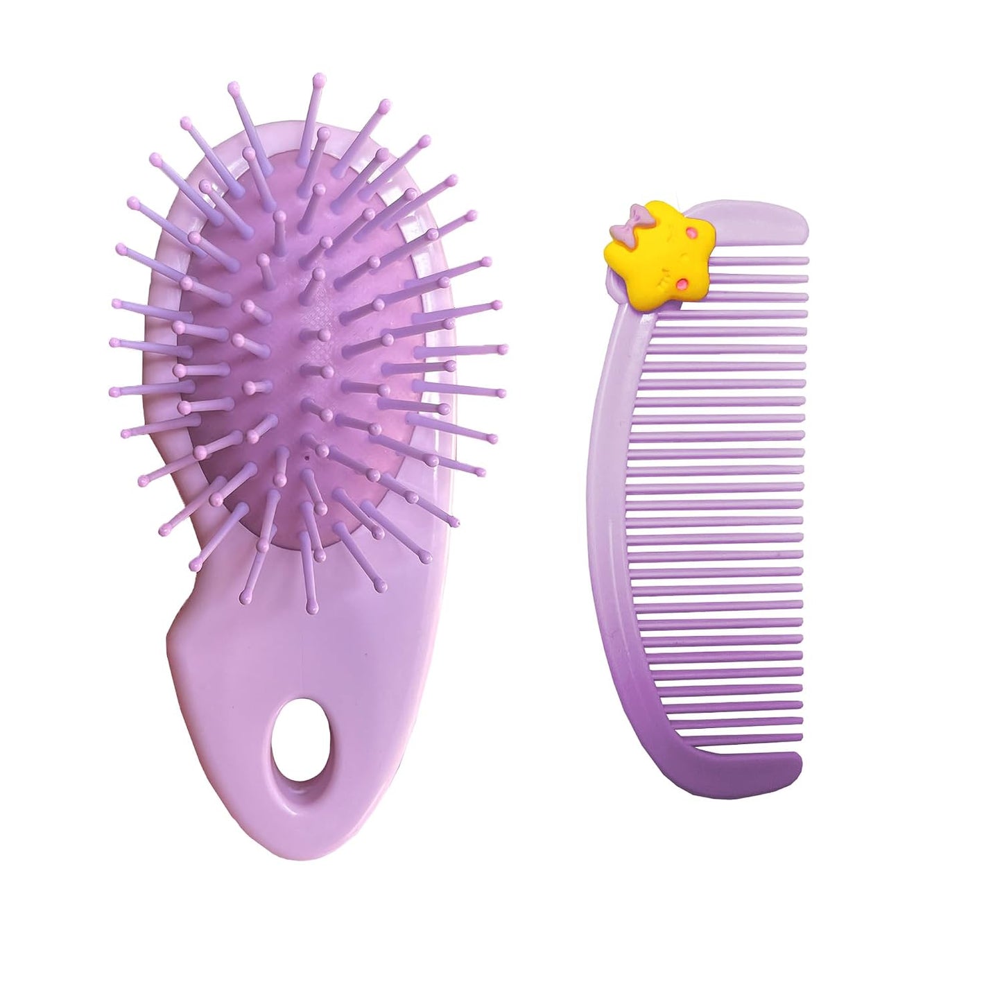 Mini Wet Hair Brush Set | Detangling Comb for Women, Girls & Kids - Travel-Friendly, Purple