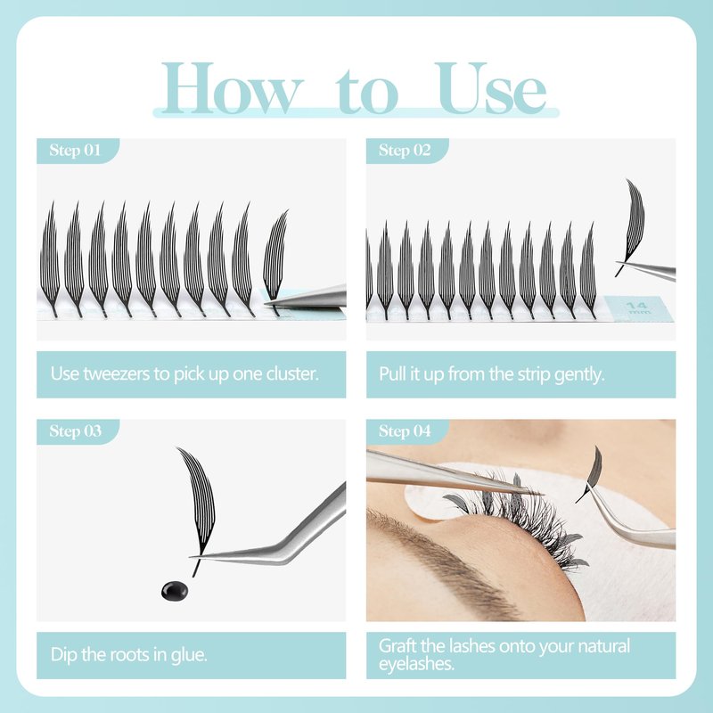 Natuhana Premade Anime Spire Lash Extensions Feather Shape Manga Individual Lashes Soft Volume Black Spikes Fans Eyelashes for Salon Use(0.07 D,8-13mm)