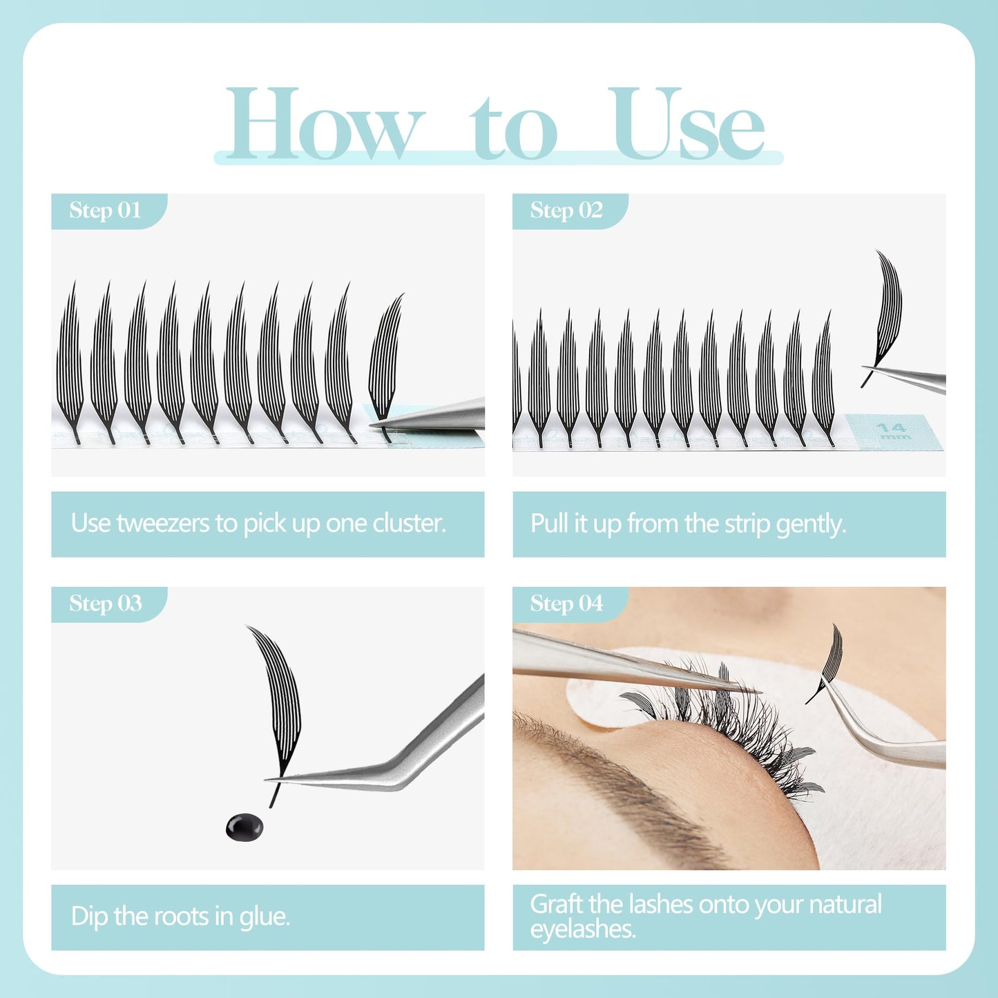 Natuhana Premade Anime Spire Lash Extensions Feather Shape Manga Individual Lashes Soft Volume Black Spikes Fans Eyelashes for Salon Use(0.07 D,9-15mm)