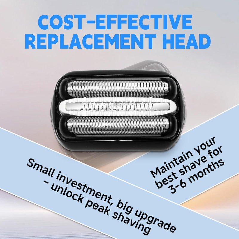 5Pack 32B s3 Replacement Head – Series 3 Shaver Head Compatible with Braun 3040s, 3080s-4, 370cc, 3070cc, 3000s, 3010, 3090cc & More – Wet and Dry Electric Razor Replacement Heads