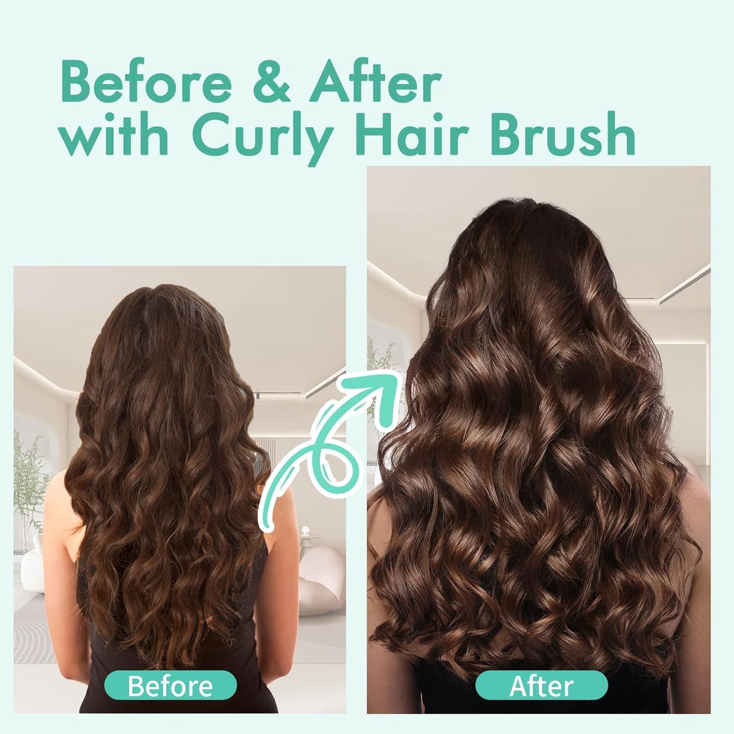 Curl Defining Brush - Curly Hair Detangling & Shaping Tool | Vented Design (Green)