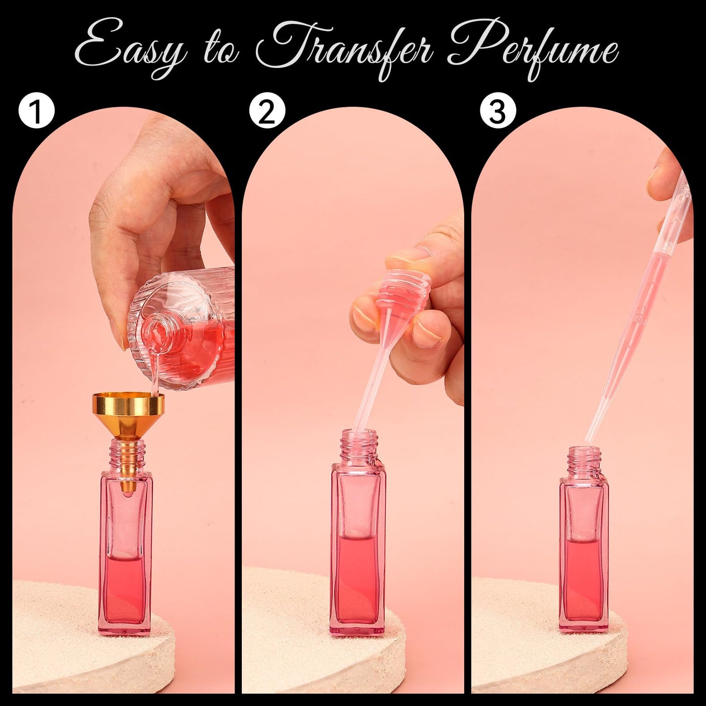 10pcs Perfume Refill Tool Kit,Plastic Perfume Dispenser Transfer Tools,Travel Refill Tool Set for Liquid Cologne Fragrance Sample Essential Oils (10ml/10pcs)