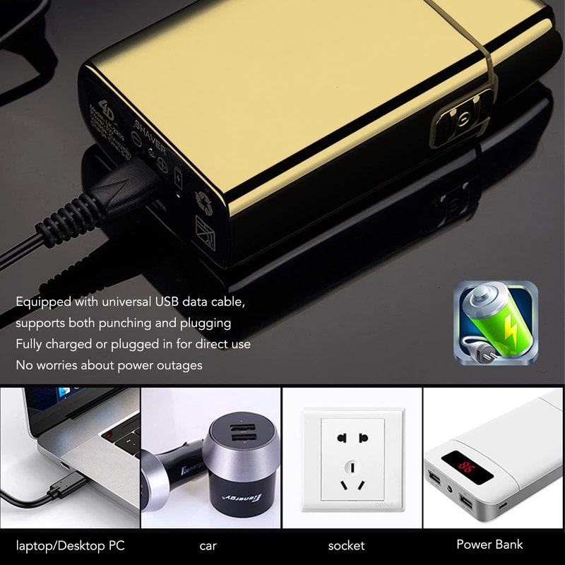 Electric Foilshaver, LED Display Powerful Multifunctional Pocket Size Shaver Foil Razor for Travel Home