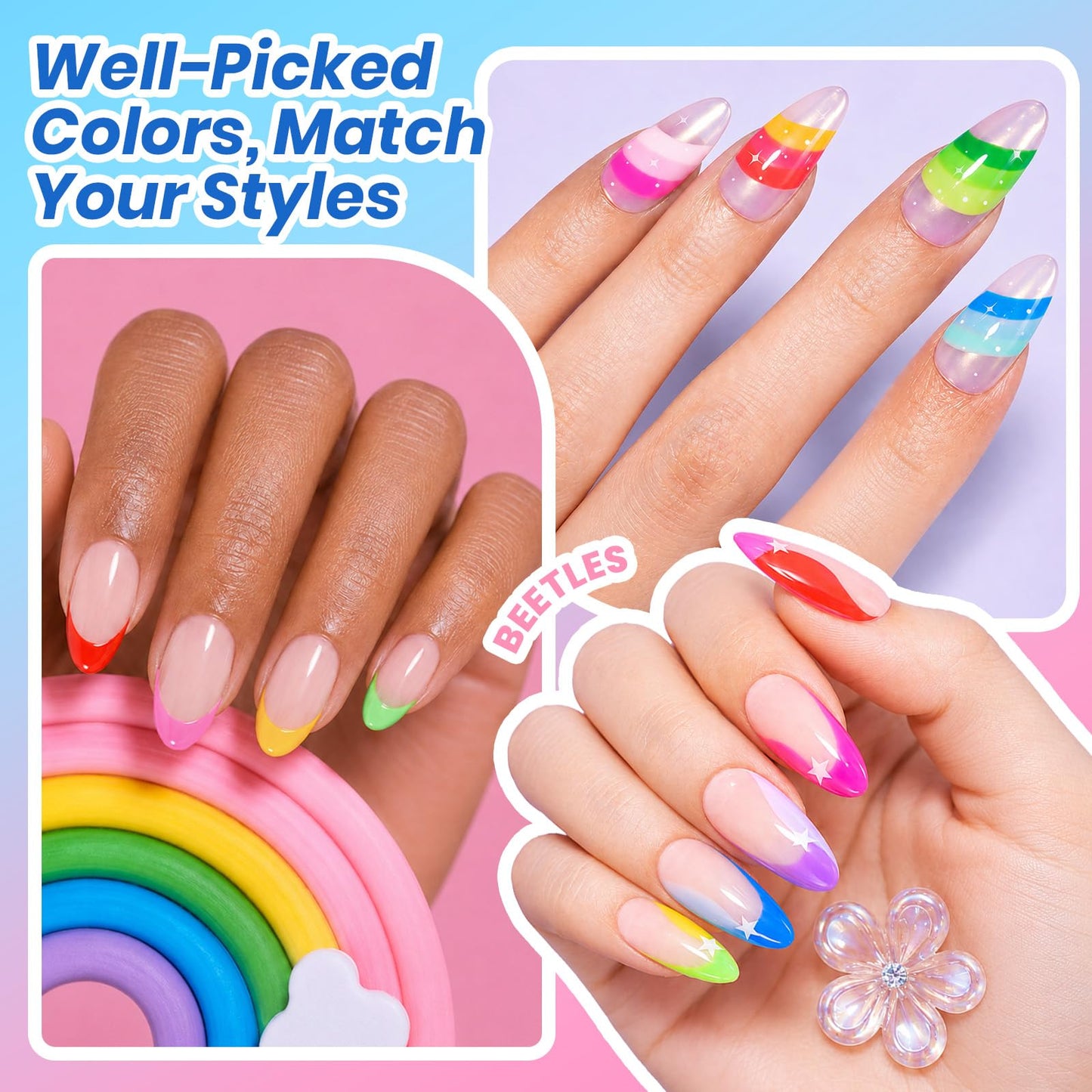 Beetles Deal Box Summer Gel Nail Polish Set, 20 Colors HEMA-Free TPO-Free