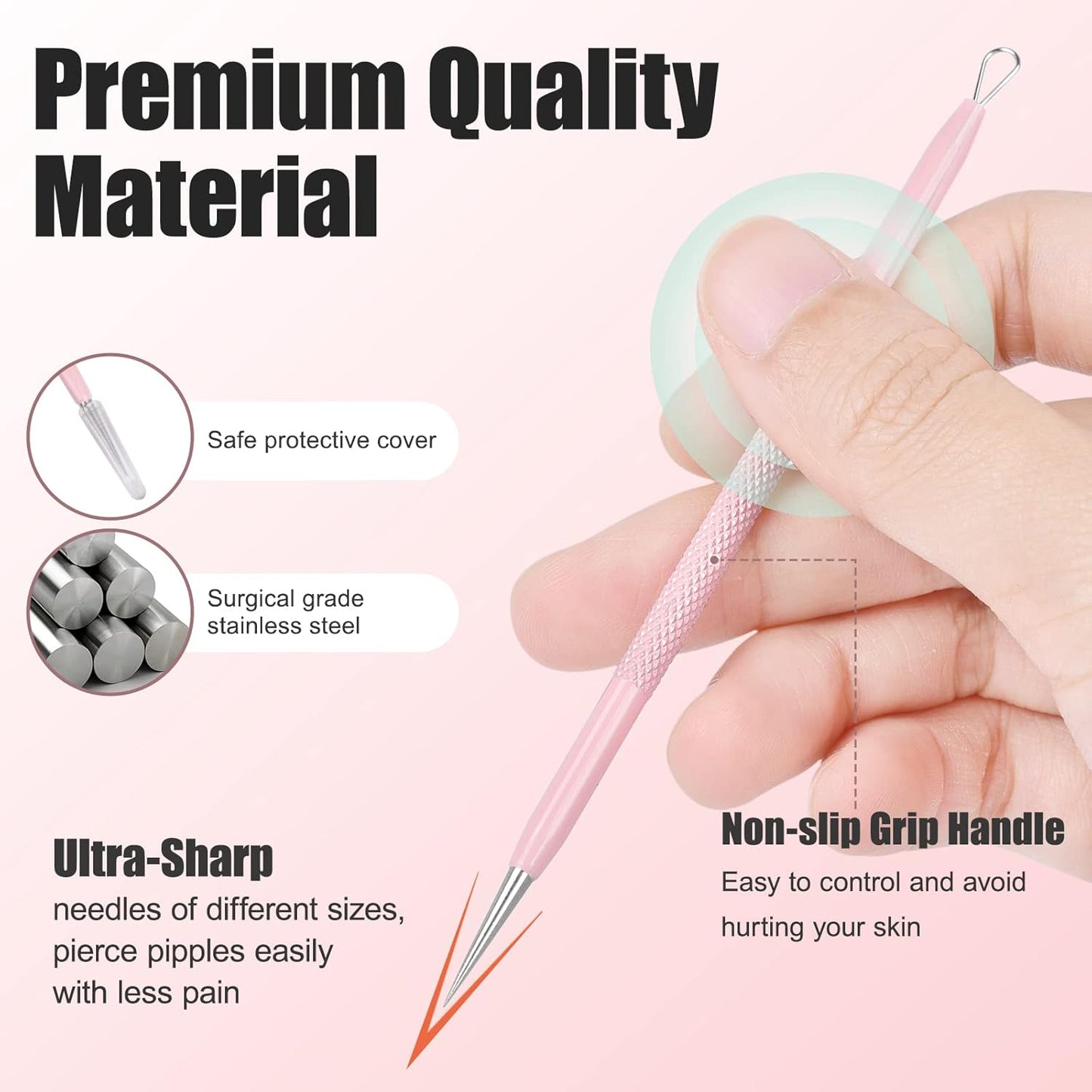 Blackhead Remover Tool Kit - 15 Pcs Comedone Extractor Set with Metal Case | Pimple Popper Tools for Blemish Removal