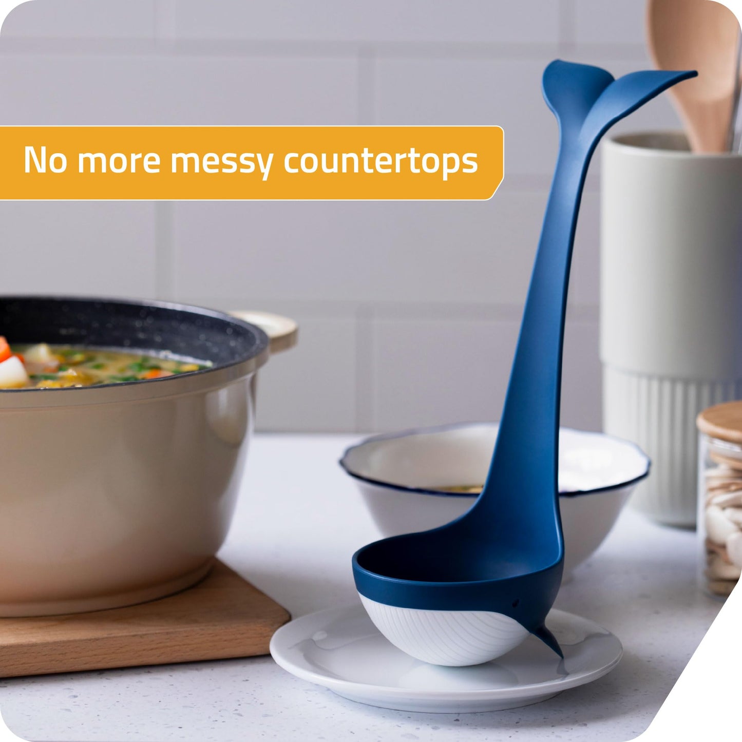 Peleg Design Souper Tail Soup Ladle - Ideal for Cooking, Serving Soup, Stew, and more – Fun and Decorative Ladle Spoon during Meals or Gatherings