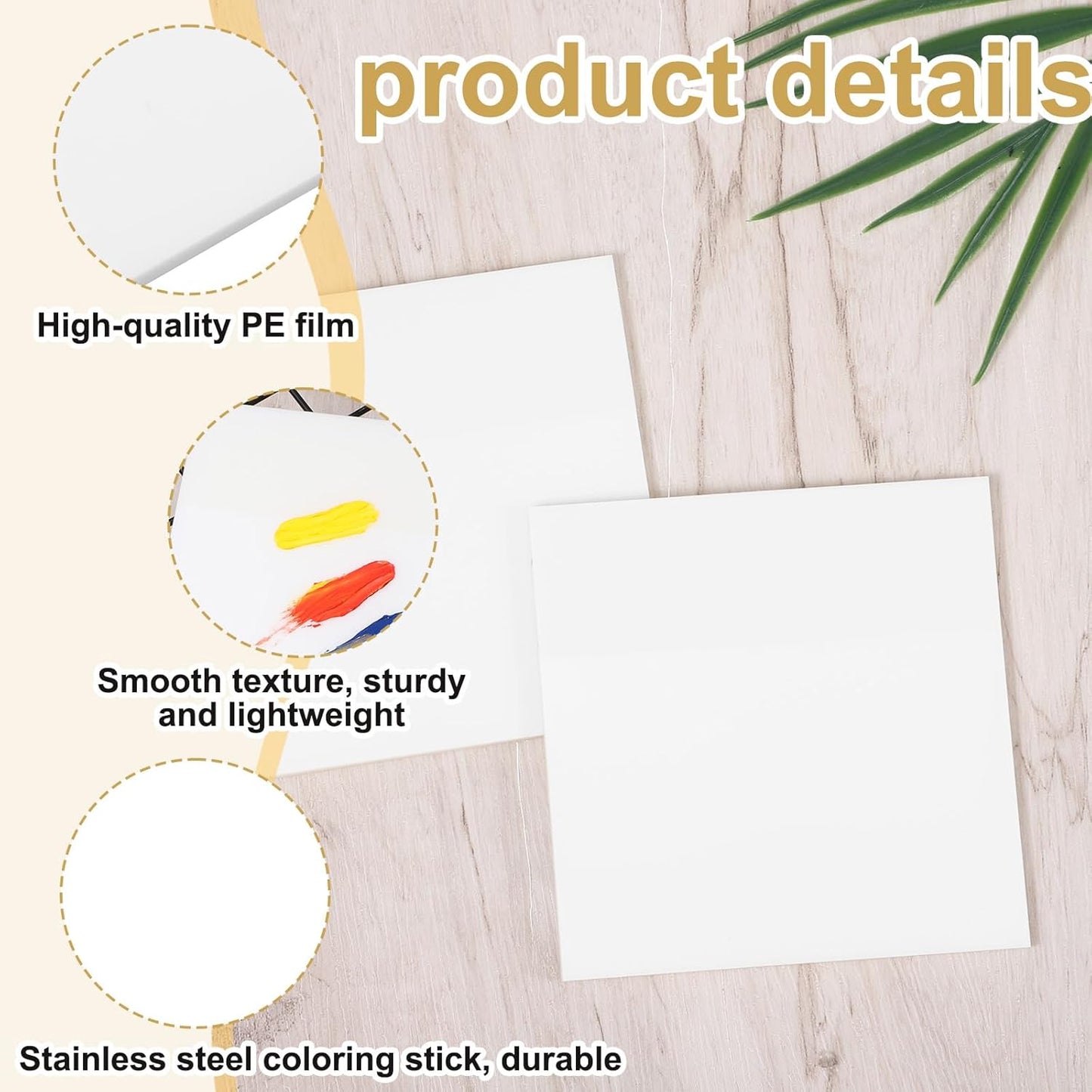Disposable Nail Polish Palette Paper - 100 Pcs Double-Sided Waterproof Mixing Sheets | 2.95 x 2.95 Inch for Nail Art & Makeup Blending