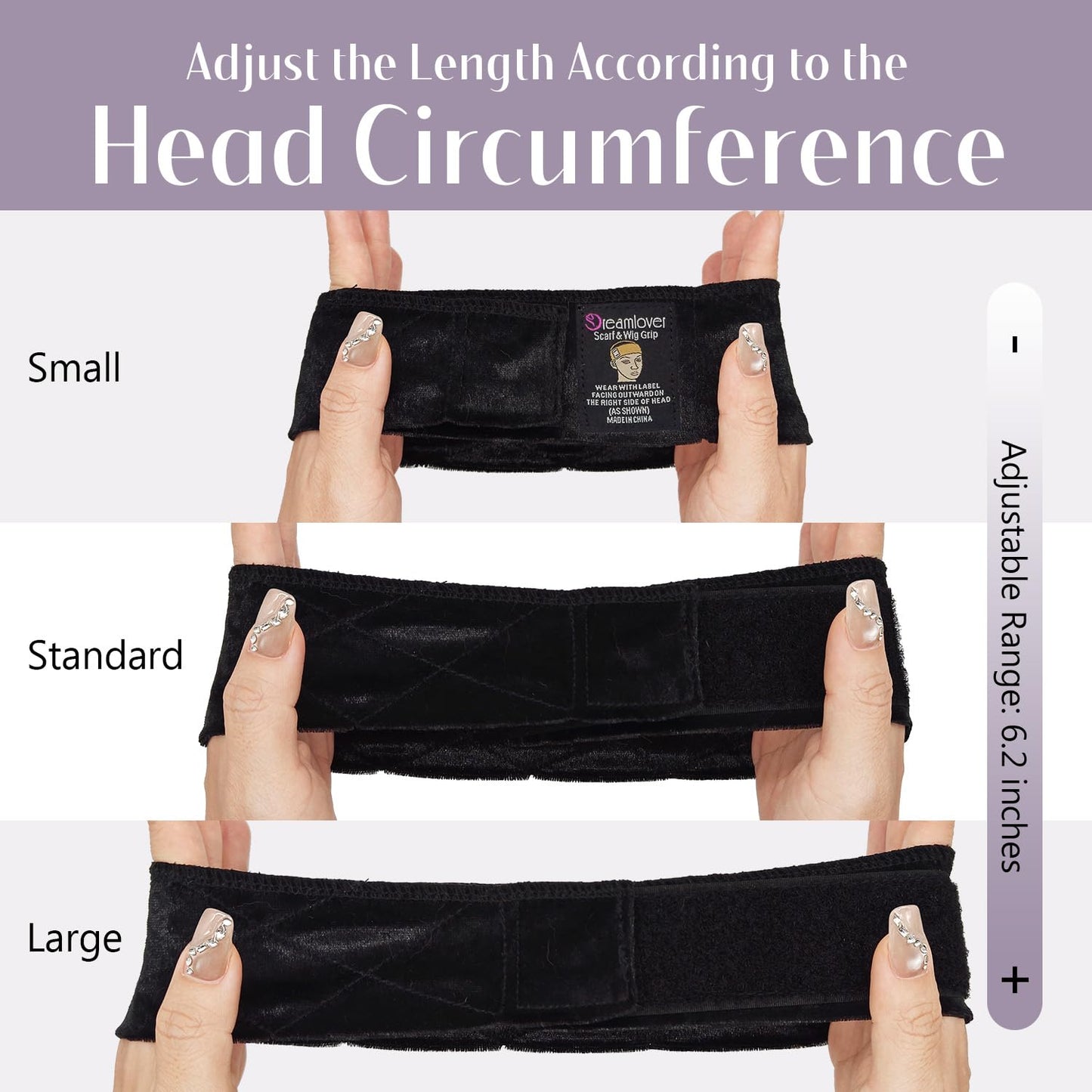 Wig Grip Band - Dreamlover Headband for Secure Wig Hold | Black, 2-Pack