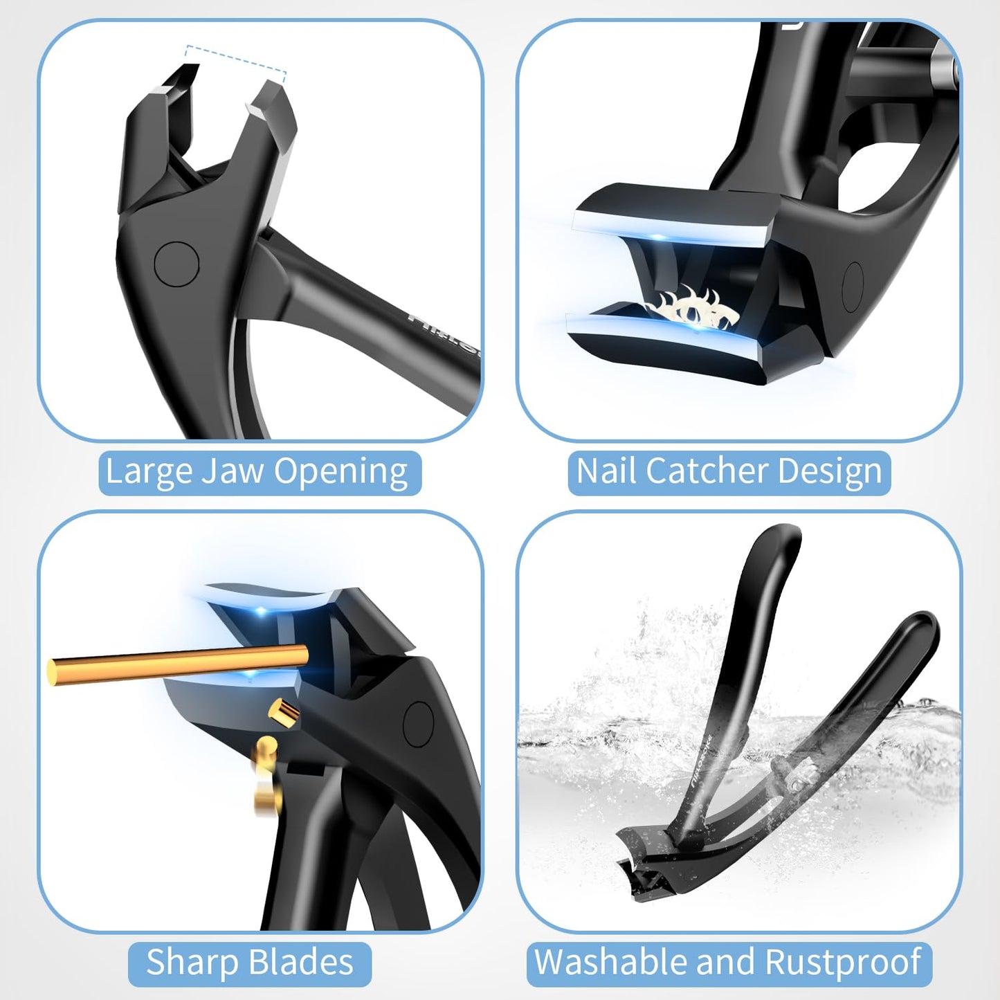Toenail Clippers for Seniors Men, Long Handle Angled Head Toe Nail Cutter