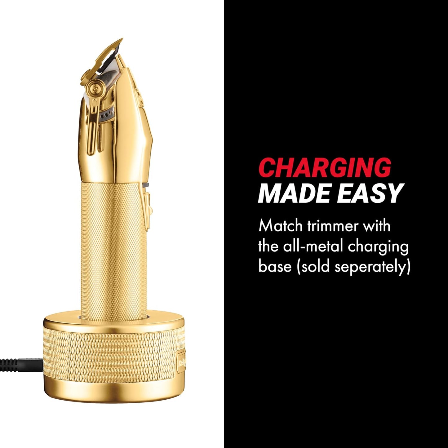 BaBylissPRO FX+ Professional Hair Clippers - Cord/Cordless, All Metal, 3-Hour Lithium Battery Runtime