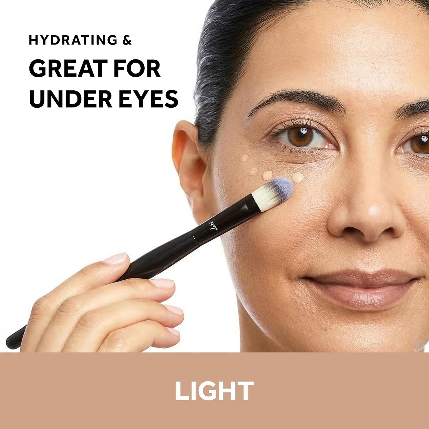 No7 Lift & Luminate Serum Concealer - Anti-Aging Liquid Makeup for Blemishes & Dark Circles | Light (8ml)