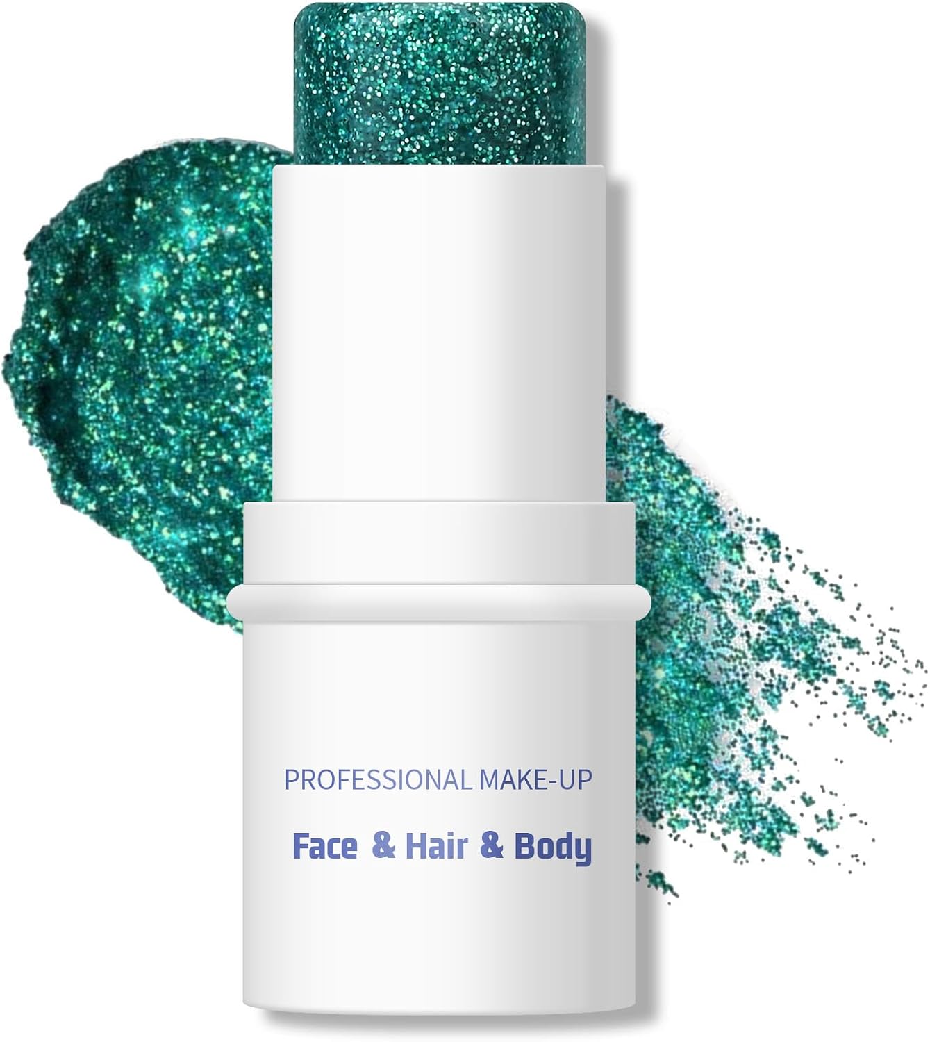 Body Glitter Stick - Chunky Holographic Glitter Gel for Face, Body & Hair | Waterproof Multiuse Makeup - Red