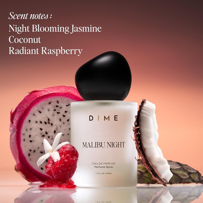 DIME Beauty Malibu Night Perfume - Light Floral Musk Scent | 1.7 oz Hypoallergenic Eau de Toilette for Women