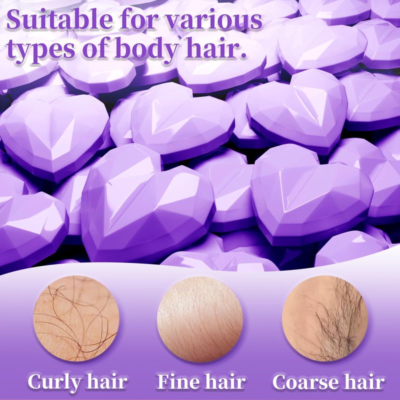 Chulan 5lb Hard Wax Beads Bulk, Big Bag Waxing Bead, Hypoallergenic Wax Beans for Sensitive Skin, Body, Brazilian, Bikini, Legs, Face, Coarse Hair Removal, Spa Solon Professional Waxing Refill Purple