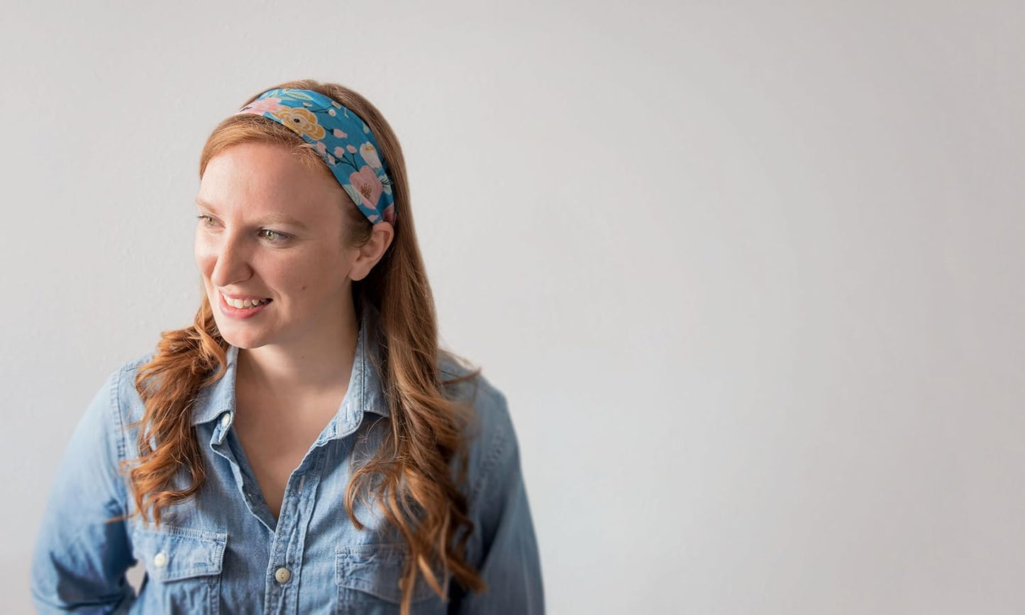 Floral Headband for Women | Thin Fabric Design & Stretchy Hair Scarf - Perfect for Everyday Wear