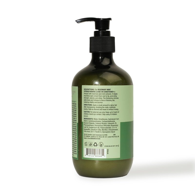 MONTANA FOREST Rosemary Mint Strengthening Leave-In Conditioner - 16 fl oz | Natural Botanical Hair Care | Nourishing and Strengthening for All Hair Types | Sulfate-Free, Paraben-Free, and Non-GMO