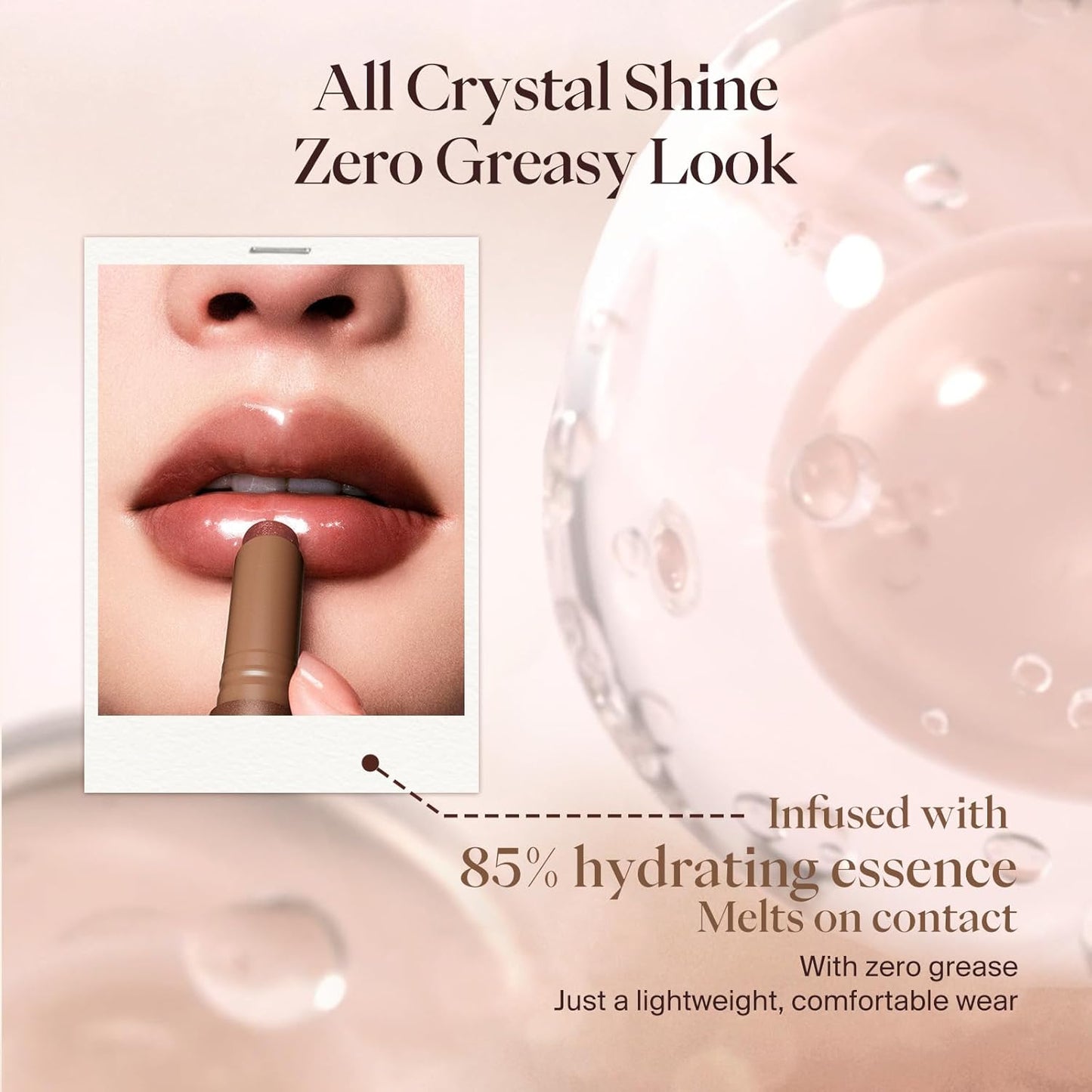 Long-Lasting Lip Gloss - Velvet Rouge Diamond Pink Shimmer | Hydrating Volumizing Tint, Non-Sticky High Shine