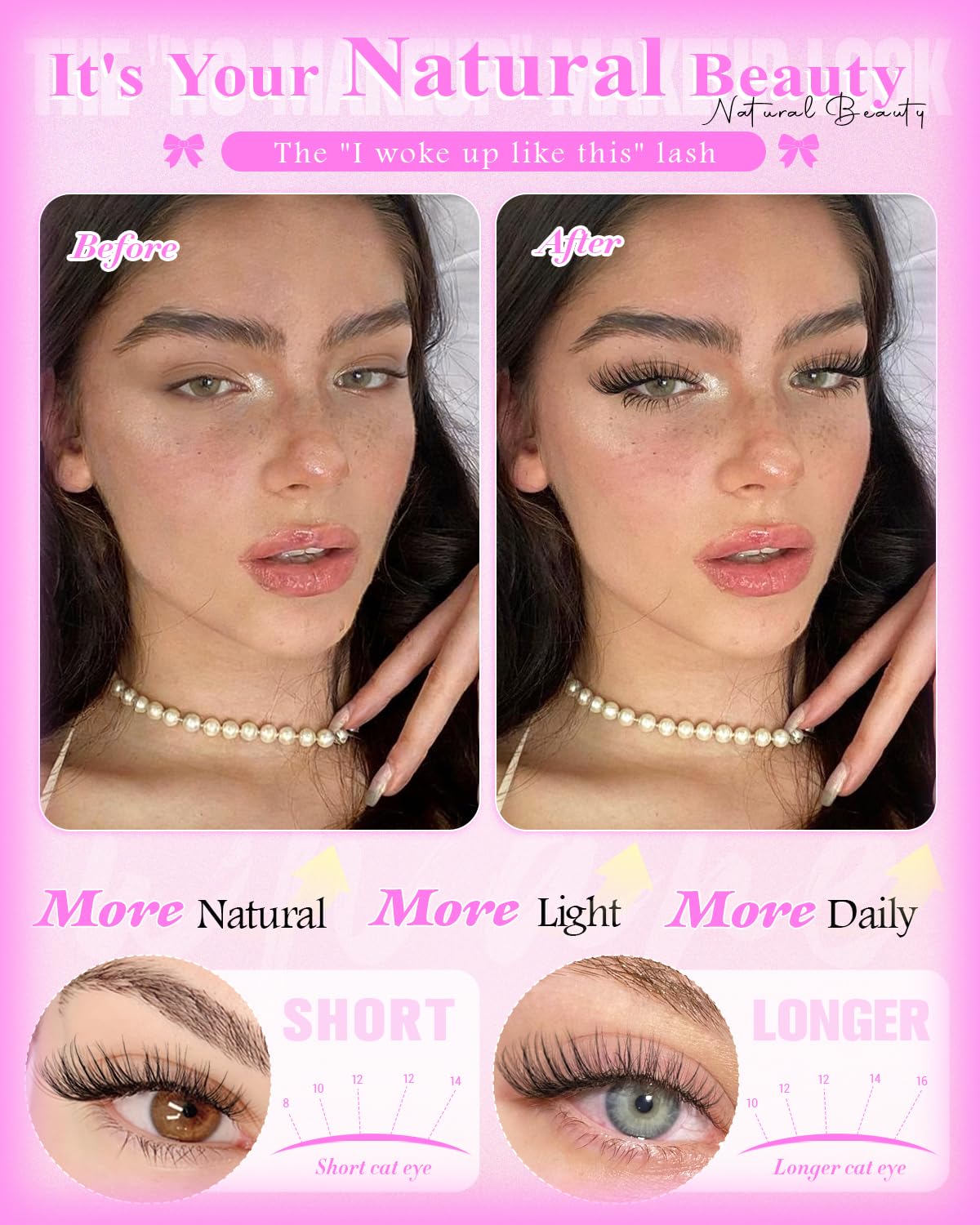 Natural Lash Clusters | Venus Wispy Eyelash Extensions - Invisible Thin Band, 8-16mm DIY Individual Lashes for a Natural Look
