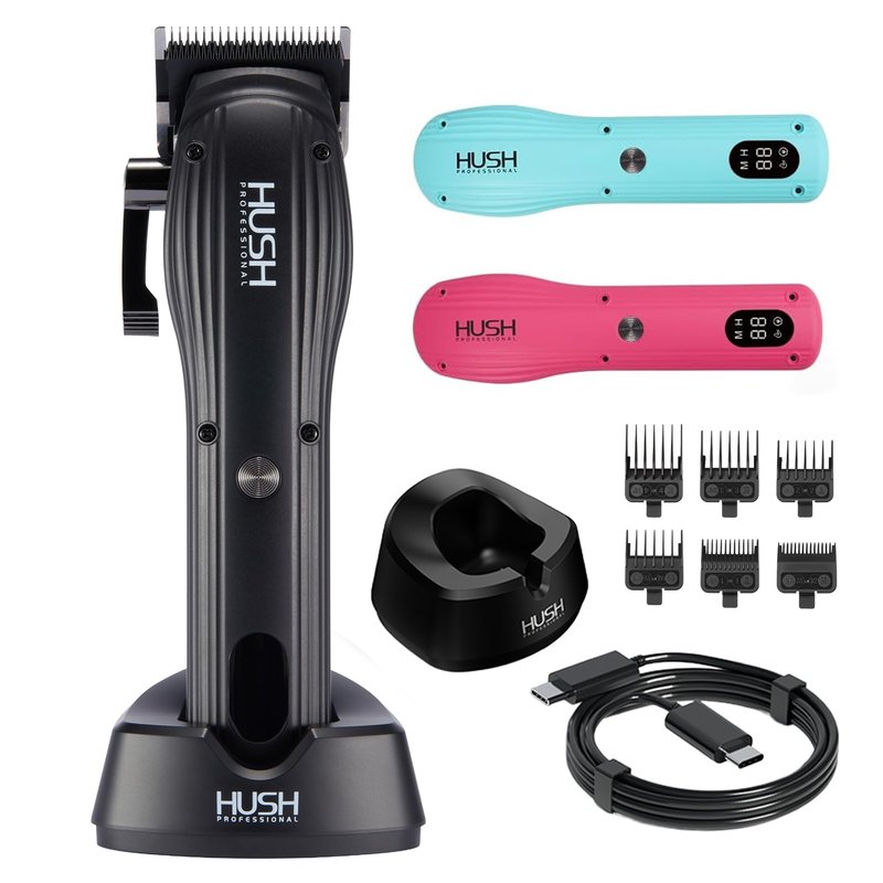 HUSH PROFESSIONAL Cordless Hair Clipper for Men - Hair Buzzer Cordless Clipper Set, Barbers Tools, Men's Grooming Professional Set with LED Display