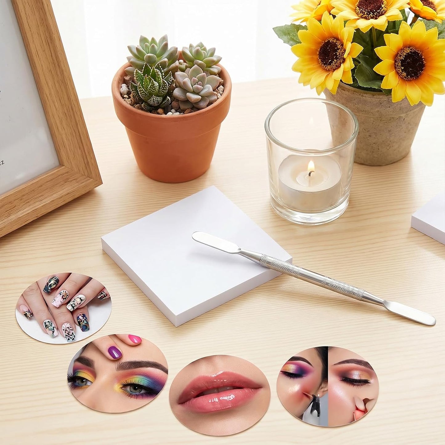 Disposable Nail Polish Palette - 100 Sheets Waterproof Mixing Paper | Portable Double-Sided for Gel Nail Art & Makeup