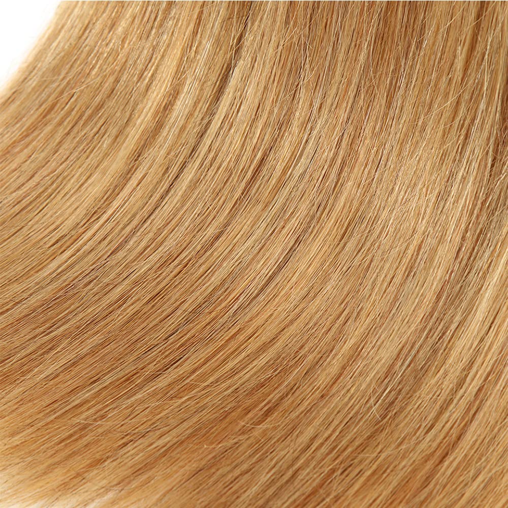 28 30 32 Inch 27 Straight Bundles Human Hair Honey Blonde Bundles Peruvian Unprocessed Virgin Hair Extensions Blonde Straight Hair Weave