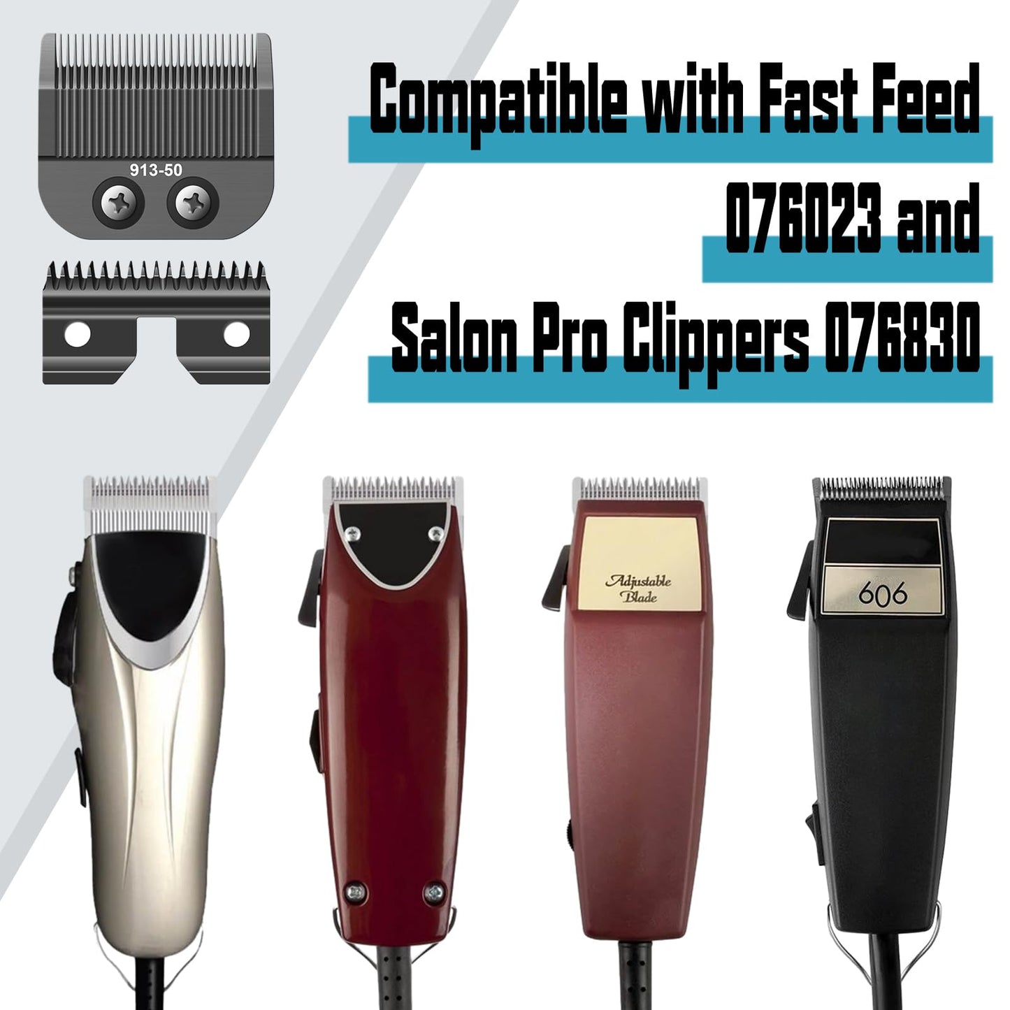 Replacement Trimmer Blade Compatible with oster Finisher Trimmer Model 59 and T-Finisher Trimmer Blades,Adjustable Medium Blade,BLACK 913-50