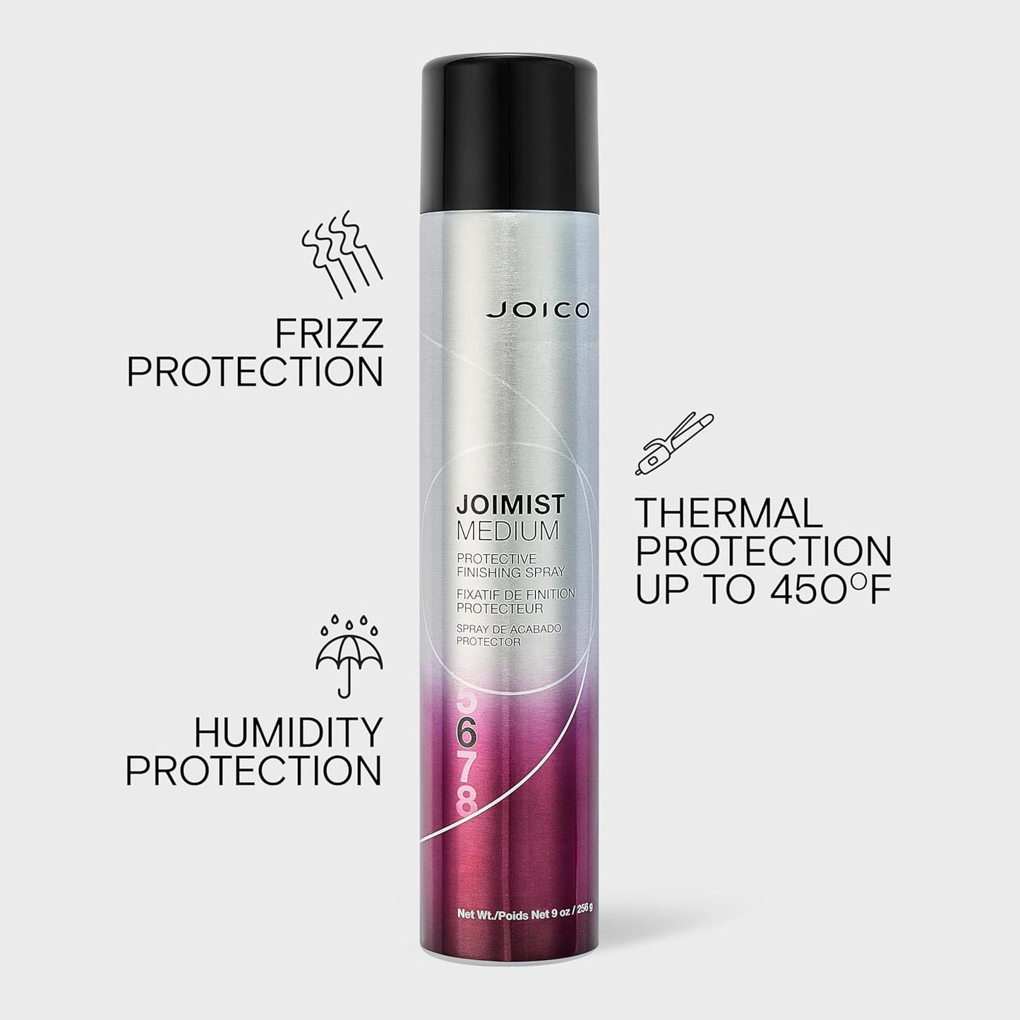 Joico JoiMist Finishing Spray - Heat & Humidity Protection | Anti-Frizz & Static | Paraben & Sulfate Free