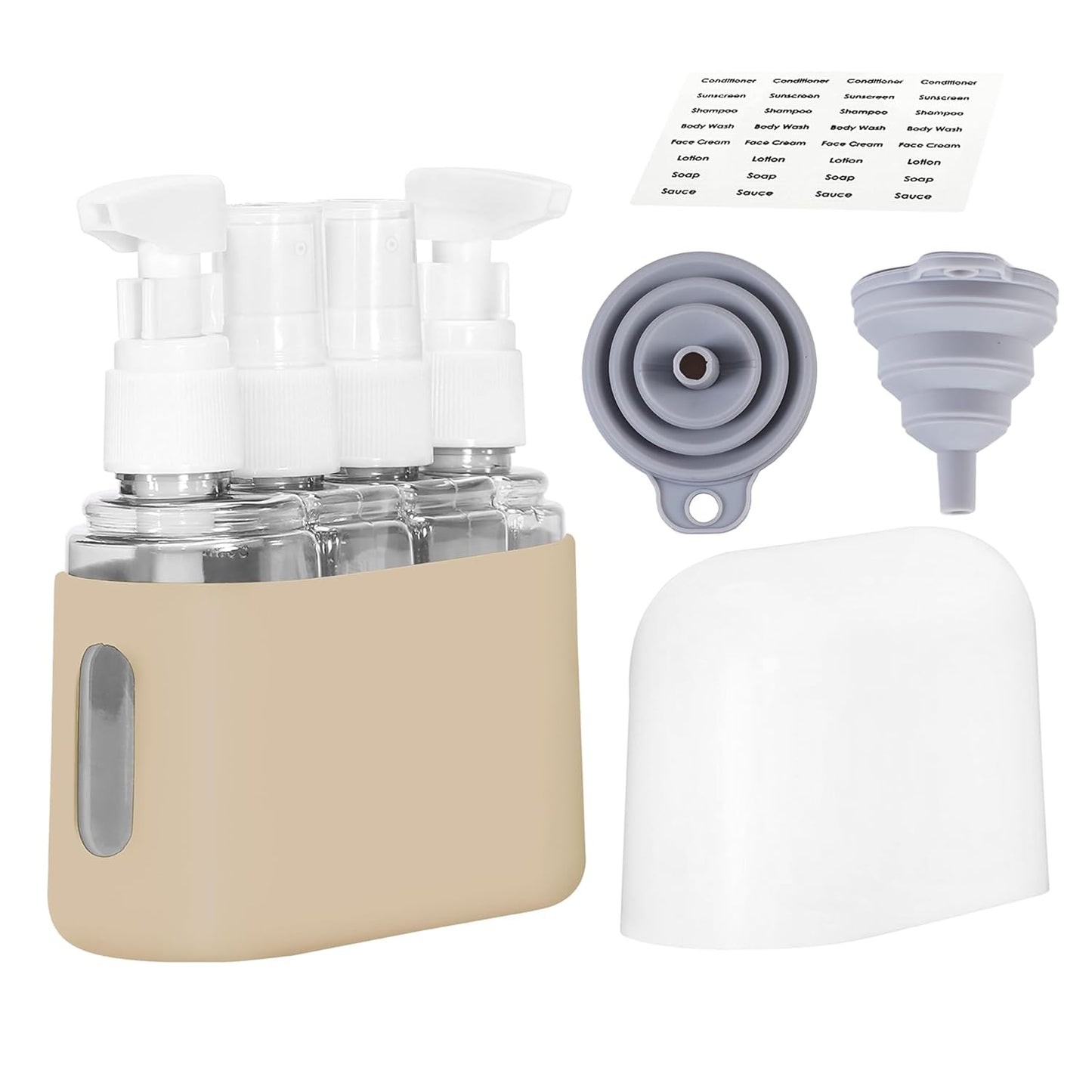 Travel Bottles - Leak Proof Toiletry Containers | TSA Approved Kits with Labels