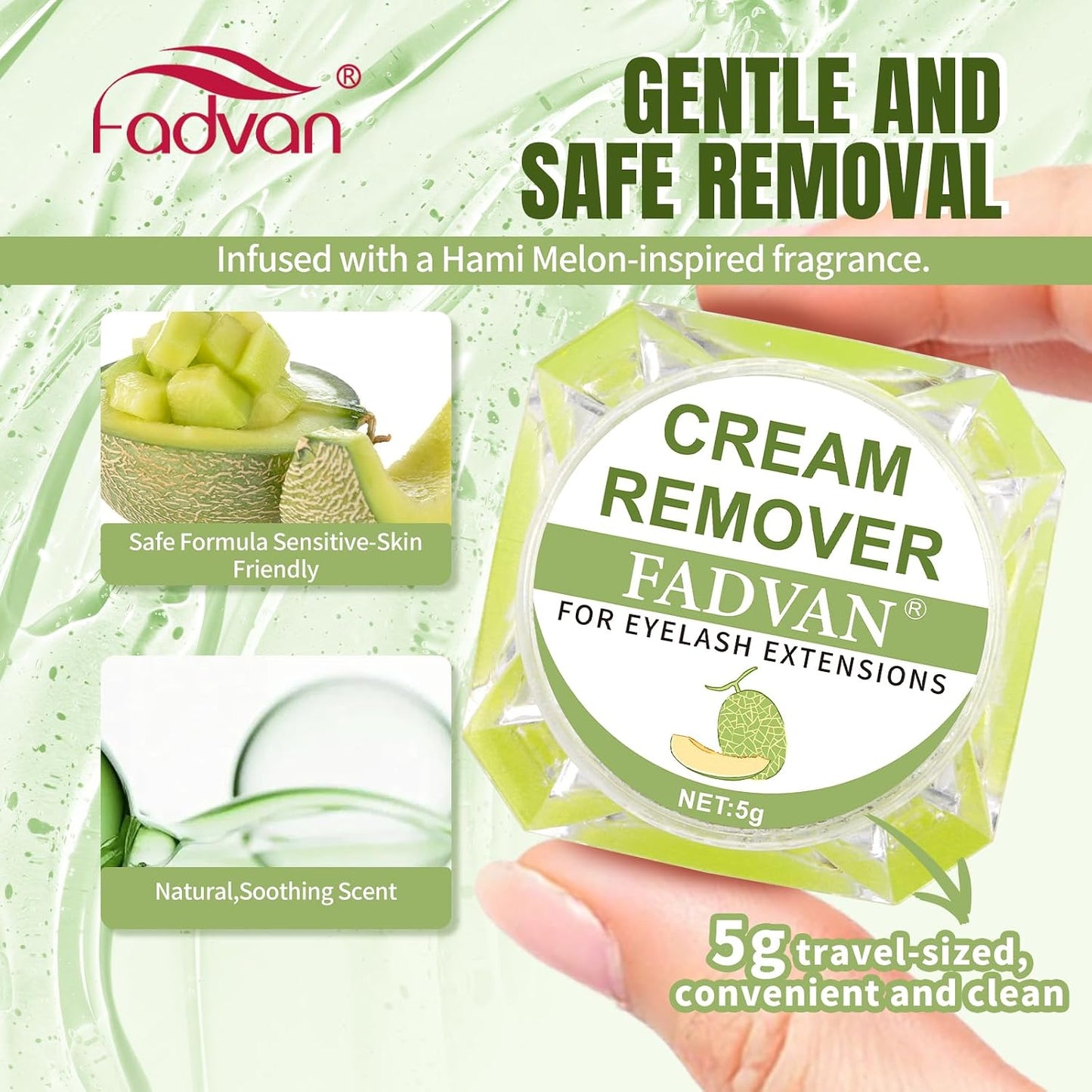 Lash Remover Gel - Gentle & Quick Eyelash Extension Glue Remover for Sensitive Skin | 5g Travel Size